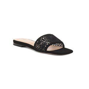 L'AGENCE Black Armelle Crochet Slides